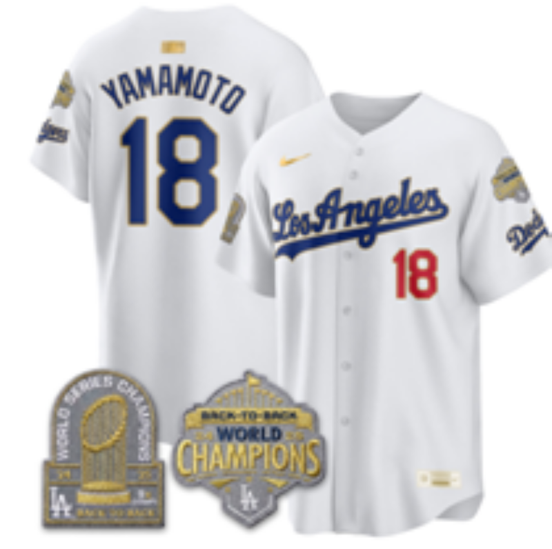 Men Los Angeles Dodgers #18 Yamamoto white Game 2026 Nike MLB Jersey 4014001